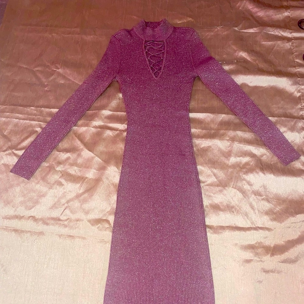 Almost famous pink gritter dress